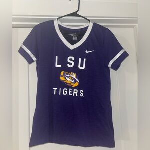 Nike Purple LSU Tigers V-Neck Tee